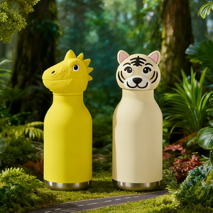 กระบอกน้ำสแตนเลส 304 ใหม่ พร้อมหัวสัตว์ แก้วน้ำเก็บอุณหภูมิ พกพาสะดวก ใช้ในรถยนต์ สำหรับนักเรียน นักกีฬา - Product Image 5