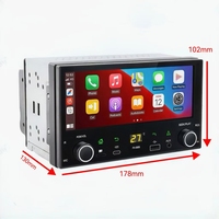 Lecteur d'autoradio universel 2DIN MP5 6.86 pouces avec écran tactile Carplay sans fil Android AUTO Multimedia AutoStereo