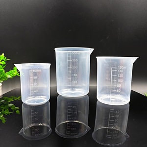 บีกเกอร์พลาสติก, ถ้วยตวง, ถ้วยตวงแบบมีขีดบอกปริมาตรสำหรับห้องปฏิบัติการ, กระบอกตวงแบบไม่มีหูจับสำหรับห้องปฏิบัติการ, ถ้วยตวงใส - Product Image 2