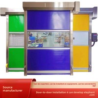 Porte à enroulement rapide en PVC sur mesure, porte automatique à capteur rapide sur mesure pour usine alimentaire, atelier, étanchéité anti-poussière