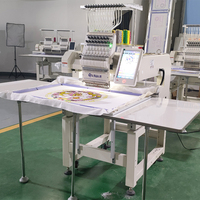 Tajima 1 tête 12/15 aiguilles Machine à broder informatisée nouveau pour les vêtements à usage domestique serviettes domestiques T-Shirts moteur d'usine