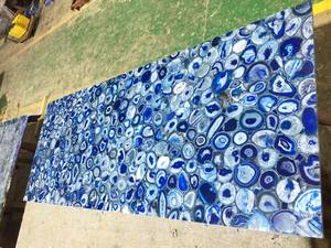 Naturale piastrelle <span class=keywords><strong>e</strong></span> marmi agata <span class=keywords><strong>blu</strong></span> coffeetable aggiungere con polvere d'<span class=keywords><strong>oro</strong></span> - Product Image 5