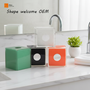 Portafazzoletti in Resina con Design Magnetico Cubico, Morbido, Ecologico, Riciclabile, Antigraffio, Impermeabile, con Rivestimento Lucido, per <span class=keywords><strong>Hotel</strong></span> di Lusso - Product Image 4