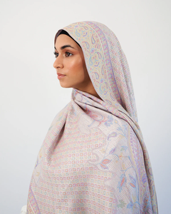 Chal de Cachemira Jacquard Personalizado de Alta Calidad Yomo para <span class=keywords><strong>Mujer</strong></span>, Estilo Étnico Paisley, Chal Tradicional con Borlas - Product Image 4