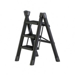 Hot Selling Modern Steel Portable Black Thickened Folding <b>Ladder</b> Multifunctional Storage Removable Household 3 Step 330lbs - Product Image 1