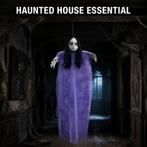 SIPKLR Fantasma Viola di Halloween da 80 cm/31,5 pollici, Fantasma Spettrale di Ragazza Pallida per Decorazioni di Casa Stregata, Giardino, Interni ed Esterni, Feste - Product Image 3