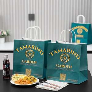 ถุงกระดาษคราฟท์สำหรับอาหารแบบย่อยสลายได้เอง ทนทาน รับผลิตตามสั่ง พร้อมโลโก้ตามต้องการ สำหรับร้านอาหารอินเดีย - Product Image 4
