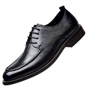 Zapatos Derby Planos de Cuero Genuino de Una Pieza para Hombre, Hechos a Mano, Casuales de Negocios, Formales para Boda, con Punta Cuadrada, Ligeros para Novio - Product Image 5
