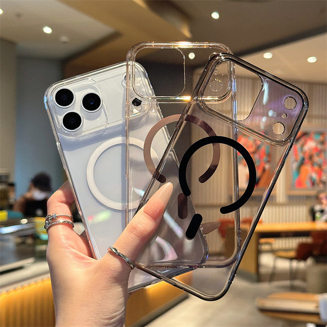 2026 NewTransparent Magnetic Phone Case Clear Hard Plastic Mobile Phone Case for iPhone 17 17 Air 17 Pro 17 Pro Max