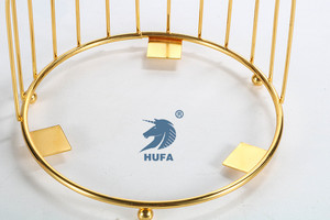 HUFA toptan 2 katlı hizmet tepsi Metal kuş kafesi düğün kek standı Catering gıda standı şerit kek araçları paslanmaz çelik - Product Image 4