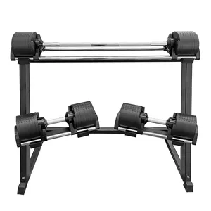 2023 Recem-chegados Gen 2 41KG Ajustável Barbell Dumbbell Set 2 em 1 Halterofilismo Barbell 32KG Pesos com Rack