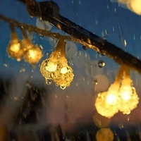 5M LED-Lichterkette für Außenbereich Wasserdicht Solar Weihnachtsdekoration Baum IP65/IP44 Batteriebetrieben Kunststoff Edelstahl Individuell Anpassbar