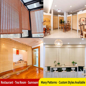 Irini Doğal Bambu Çevre Dostu Çocuk Güvenli Ankastre Stor Perde Balkon Pencere Kapı Işık Kontrolü için Güneşlik Perde - Product Image 3