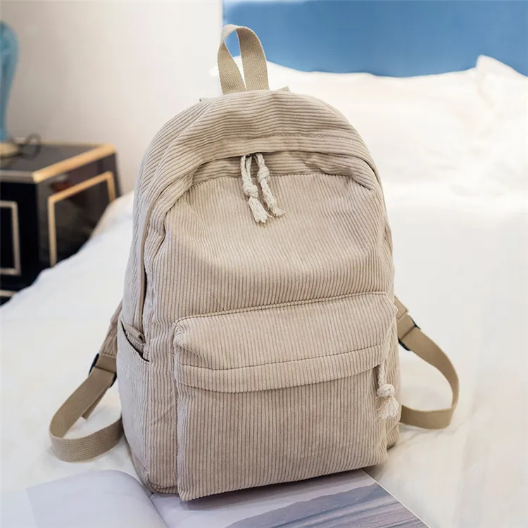 Женский вельветовый дизайнерский школьный рюкзак, рюкзак в полоску для девочек-подростков, рюкзак для детей, женский рюкзак
