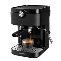 Machine à café expresso automatique programmable 1450W avec pompe 15 bars pour dosettes simples/doubles, cappuccino, latte, barista
