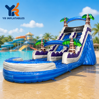 Toboggan aquatique gonflable robuste, équipement de jeu gonflable en PVC imperméable, toboggan aquatique géant pour carnaval et parc aquatique