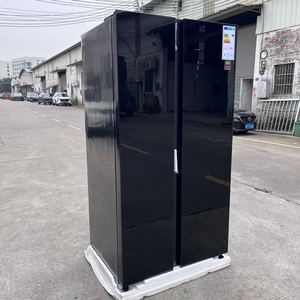 Double Door Side by Side Black <b>Refrigerator</b> Large Capacity 690L Tempered Glass Door BLDC EU Standard A+++ 220 50/60HZ - Product Image 2
