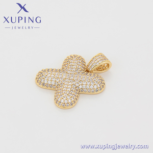 XUPING Joyería: Colgantes <span class=keywords><strong>de</strong></span> Moda para Mujer, Chapados en <span class=keywords><strong>Oro</strong></span> <span class=keywords><strong>de</strong></span> 14K, con Circonita y Cobre Ecológico, Diseño Sencillo y Encantador - Product Image 3