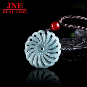 จี้หยกน้ำเงินธรรมชาติ รูปทรง<span class=keywords><strong>วง</strong></span><span class=keywords><strong>ล้อ</strong></span> นำ<span class=keywords><strong>โชค</strong></span> สร้อยคอหยกสำหรับผู้ชายและผู้หญิง - Product Image 2