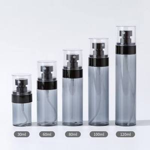 Transparent Black Recycled Plastic PET Cylindrical <b>Sunscreen</b> Fine Mist Pump Sprayer 60/80/100/120ml Alcohol Skin Care - Product Image 6