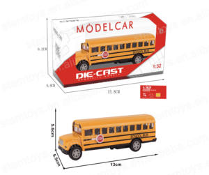 Venta caliente Pull Back Alloy Diecast Model Vehicle 1:32 Yellow School Bus Die cast Car Toys para niños Juguetes - Product Image 3