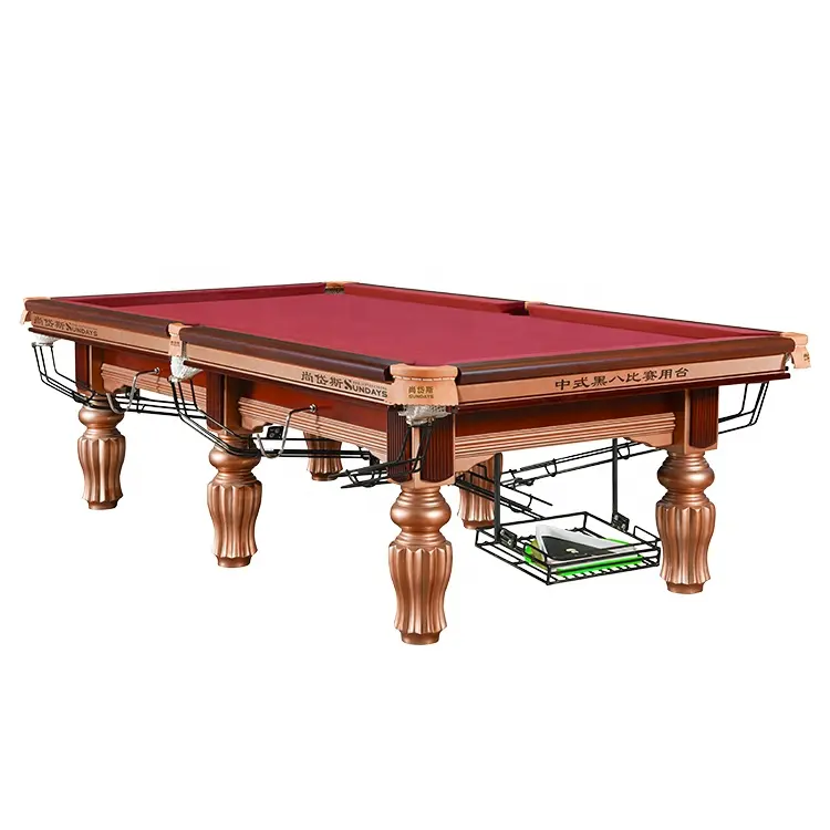 Table de billard d'occasion de 10 pieds avec table de billard et de boules de billard