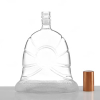 Bouteilles en verre personnalisées hautes et fines, vides, transparentes, pour spiritueux, pour la vodka artisanale, emballage commercial de spiritueux de qualité supérieure