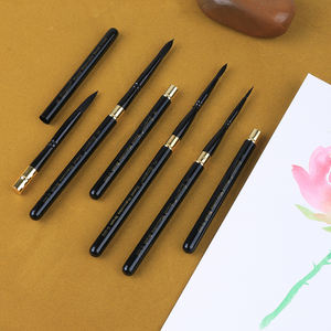 LUOYA SeamiArt 1pc Pinceau de peinture rond fin à poils de nylon avec manche en bois portable pour <span class=keywords><strong>aquarelle</strong></span> de voyage, détail, Jiangxi - Product Image 5