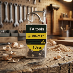 Puntas de Impacto Pozidriv de 1/4" (25mm) de Grado Industrial con Funda de Color, OEM, Material S2, Acabado de Fosfato de Manganeso, Herramientas ITA - Product Image 1
