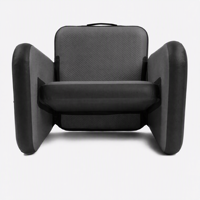 Fauteuil gonflable en tissu Drop Stitch avec poignée de transport et dossier, pour intérieur, extérieur, jardin, camping, canapé gonflable portable