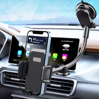 Support de téléphone pour voiture et camion, ventouse pour pare-brise, bras flexible en col de cygne, rotation à 360 degrés, libération à une touche