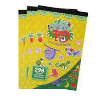 Livre d'autocollants animaux de la jungle sous la canopée, 298 pièces, autocollants mignons d'animaux sauvages tropicaux pour enfants, fournitures de bricolage et de scrapbooking
