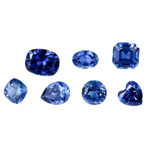 奢华合成硅藻石时尚珠宝栽培蓝宝石0.5-5ct形皇家松散宝石