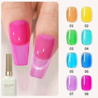 XEIJAYI Gel UV Haute Brillance pour Ongles, Couche de Base et de Finition pour Salon de Manucure, Fourniture Professionnelle pour Vernis Émail Fonctionnel DIY