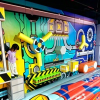 Murs de défis interactifs adaptés aux aires de jeux intérieures pour enfants - Jeux d'aventure d'escalade dans les parcs de loisirs - Parcours d'obstacles