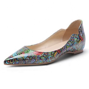 Chinese Style <b>Flats</b> Pointed Toe for Women Girl Flower Print <b>Flat</b> Pumps Loafers Walking Dress Office Lady Comfortable <b>Flats</b> - Product Image 4
