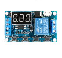 XY-J02 6 ~ 30V 12V 24V Micro USB 5A 1 canal temporisateur Module de relais Cycle marche/arrêt minuterie retard mise hors tension Module de commutation de déclenchement