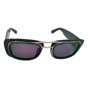 Acetate Sunglasses Visor Bulk FashionableグリーンRound Frame Men Women Sun Glasses With Logo