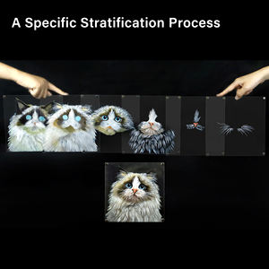 شخصية حديثة 3D رسمت باليد لوحات فنية تذكارية نابضة بالحياة الاكريليك الحيوانات الأليفة النفط هدية الصورة المتوسطة - Product Image 6