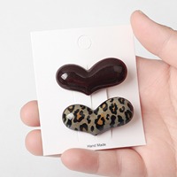 Mode longue acétate géométrique Rectangle pince à cheveux pour femmes élégant fille léopard frange épingles à cheveux accessoires bijoux cadeau
