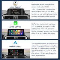 CARABC Autoradio Écran 10.25 Pouces Système Linux avec Android Auto Carplay pour BMW NBT F10 F15 F20 F25 F30 F48