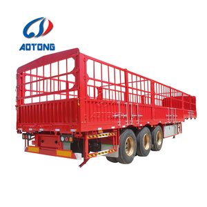 Tri Axles Valla <span class=keywords><strong>para</strong></span> <span class=keywords><strong>ganado</strong></span> Camión de semirremolque de carga a la venta/Remolque de vehículo de transporte de <span class=keywords><strong>ganado</strong></span> y ovejas de pared lateral de 1800mm - Product Image 5