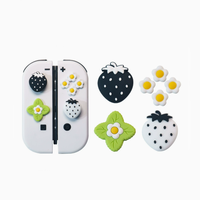 Coques de protection en silicone pour joysticks analogiques Nintendo Switch OLED/Switch 2, motif fraise