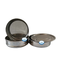 Ensemble de tamis de laboratoire pour tests de sol, mailles de 75, 100, 150, 200, 250 microns