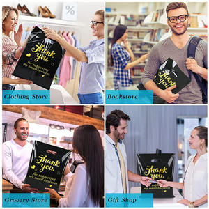 Diseño de bolsas de embalaje de compras resistentes Proveedor Impresión personalizada Gracias Calcetines Bolsa de plástico Embalaje con su logotipo - Product Image 6