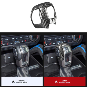 For Ford Bronco 2021-2024 2-<strong>Door</strong> 4-<strong>Door</strong> Real Carbon Fiber Gear Shift <strong>Knob</strong> Cover Trim Interior Decorative Sticker Accessories - Product Image 3