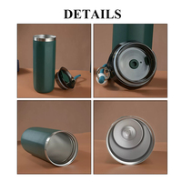 Mug à café isotherme en acier inoxydable à double paroi TY RTS Stock 500 ml avec affichage de la température, écologique, portable, couvercle coulissant