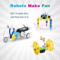 Kits Scientifiques de Jouets Robotiques STEM à Fabriquer Soi-même pour Enfants : Moteur Électrique, Voiture d'Équilibre à Gribouiller, Robot Reptile