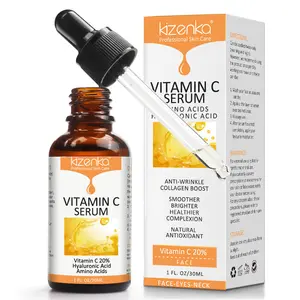 KIZENKA Serum Vitamin C Chăm Sóc Da Làm Sáng Chăm Sóc Da Mặt Chống Nhăn Giảm Giá Mạnh Nhãn Hiệu Riêng
