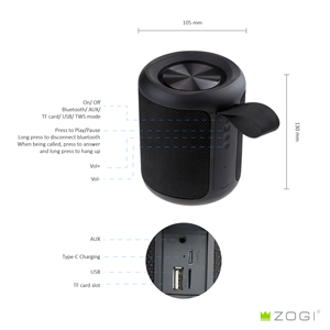 Loa <span class=keywords><strong>Bluetooth</strong></span> <span class=keywords><strong>mini</strong></span> di động chuyên nghiệp không dây, âm thanh nổi ngoài trời 30W, chống nước, bass mạnh mẽ, dành cho tiệc tùng - Product Image 5
